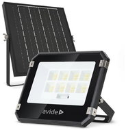 AVIDE Outdoor solar LED spotlight 50 W, 700 lm, CCT, separate solar panel, remote control - LED Reflector