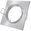 Tiltable ceiling spotlight, nickel matt, incl. socket GU10, square