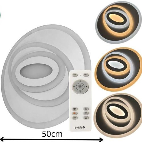 AVIDE Olive XL, designer led luminaire, 50 cm, 70 W 5470 lm, CCT, remote control, 3 years - Ceiling Light - Main image