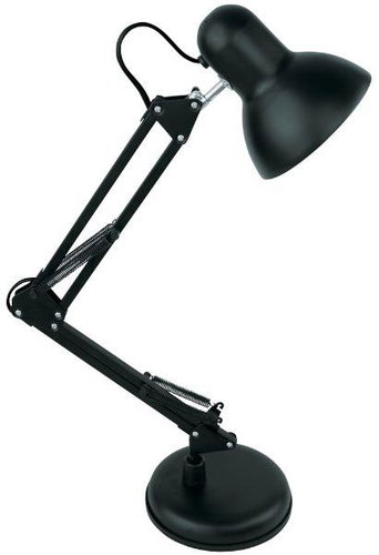 AVIDE Articulated table lamp for one E27 bulb, black - Table Lamp - Main image