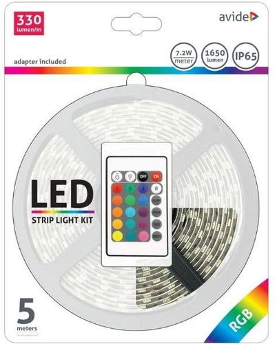 Avide Set voděodolný LED pásek s ovládáním a zdrojem 5m - LED pásek - Hlavní obrázek