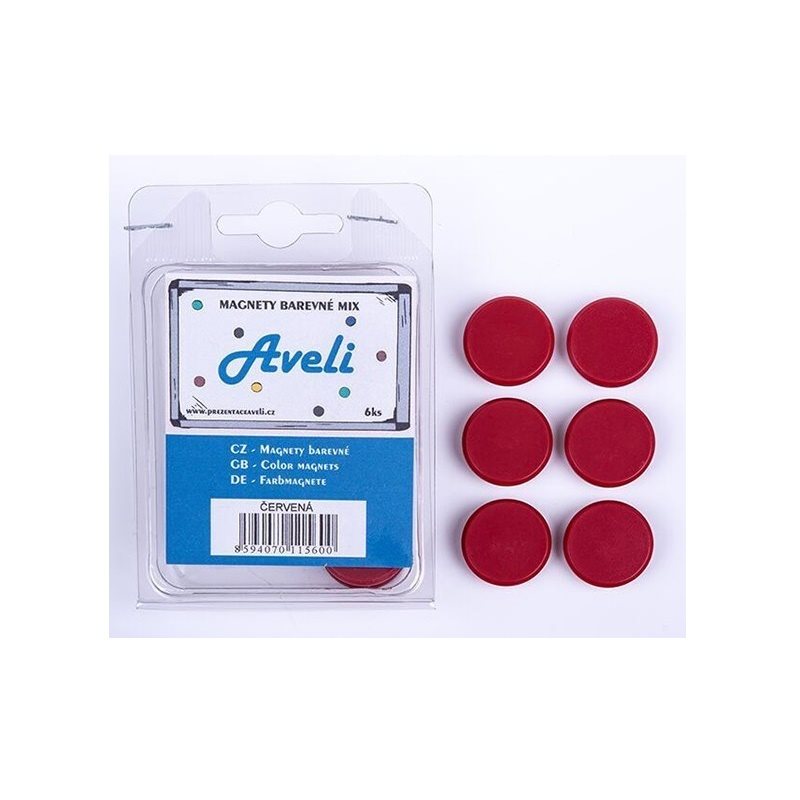AVELI 24 mm, piros - 6 darab a csomagban