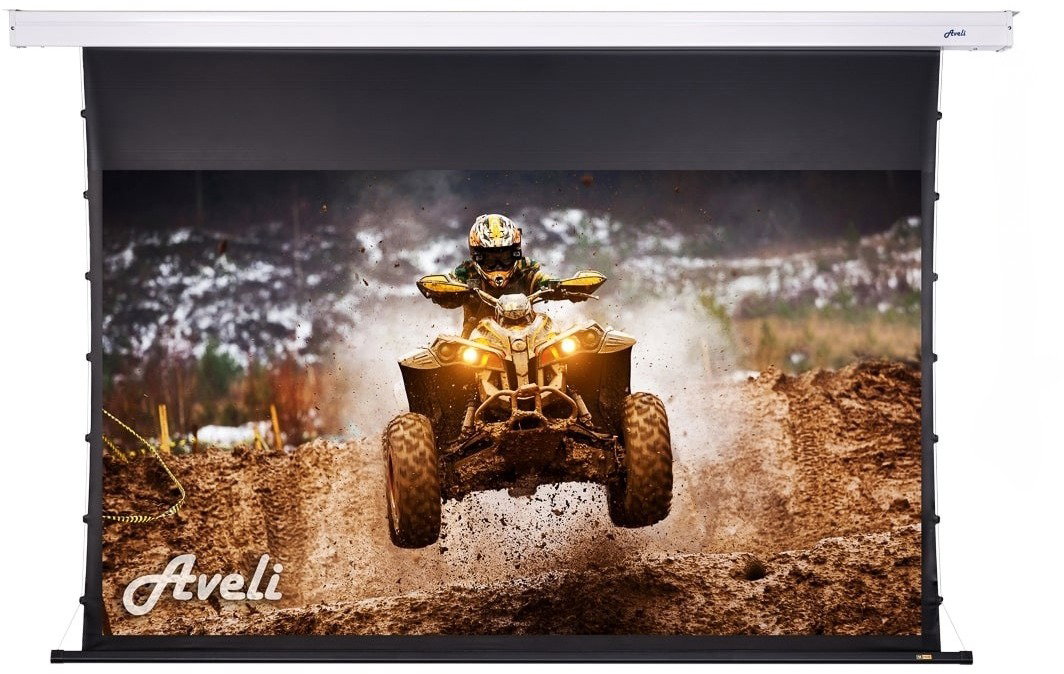 AVELI PREMIUM, elektromos motoros roletta, 92", (16:9), fekete