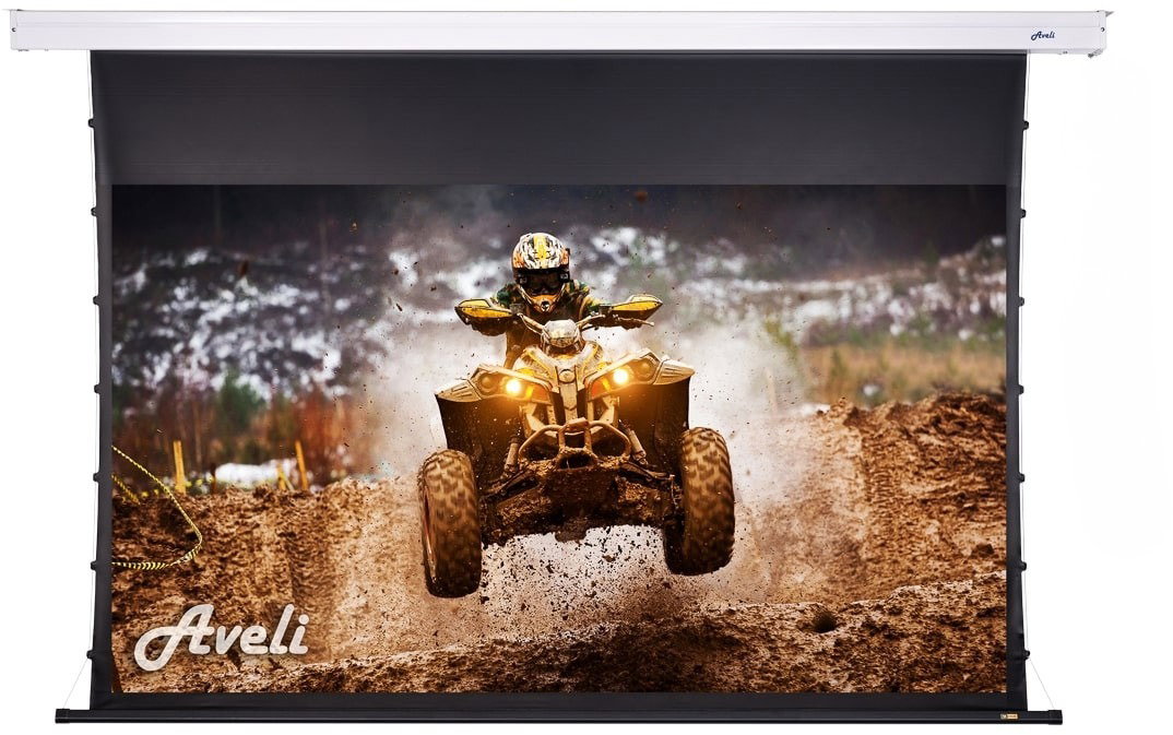 AVELI PREMIUM, elektromos motoros roletta, 120", (16:9), metál