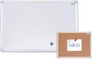 AVELI 90 × 60 cm, hliníkový rám + korková nástěnka 40 × 30 cm - Magnetic Board