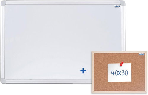 AVELI 90 × 60 cm, alumíniumkeret + parafa tábla 40 × 30 cm - Mágneses tábla - Fő fotó
