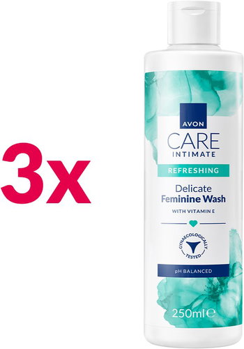 Avon Refreshing Women's Intimate Hygiene Gel with Vitamin E 250 ml - 3pcs - Intimate Hygiene Gel - Main image