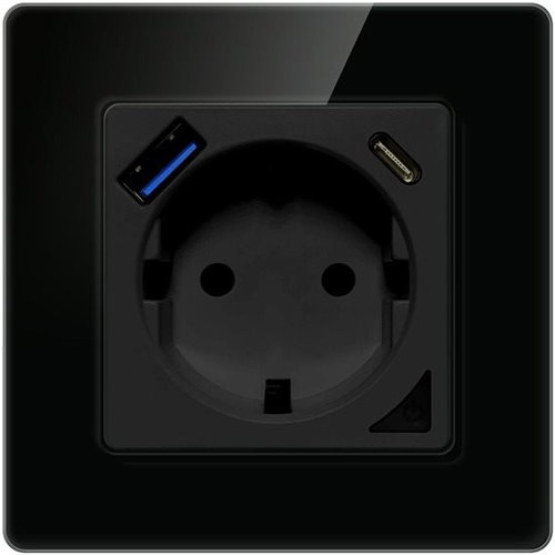 AVATTO N-WOT10-EU - WiFi, USB, black - Smart Socket - Main image
