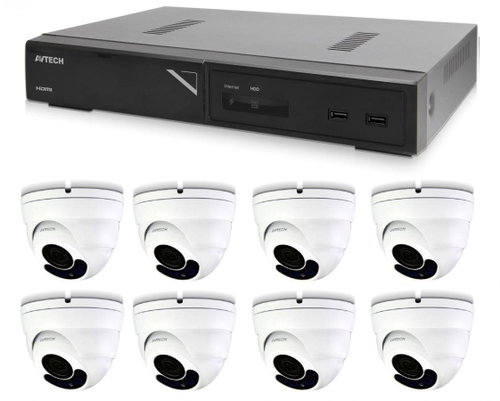 AVTECH camera set 1x NVR AVH1109 and 8x 5MPX IP Dome camera DGM5406ASE Main image AVTECH camera set 1x NVR AVH1109 and 8x 5MPX IP Dome camera DGM5406ASE - Camera System - Main image