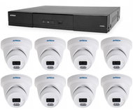 AVTECH Kamerový set - 1× NVR AVH2109AX, 8× 5MPX IP Dome kamera DGM5206SVAT, 8× kabel UTP - Kamerový systém