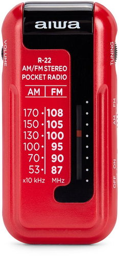 AIWA Portable pocket radio with earphones R-22RD - Radio - Main image