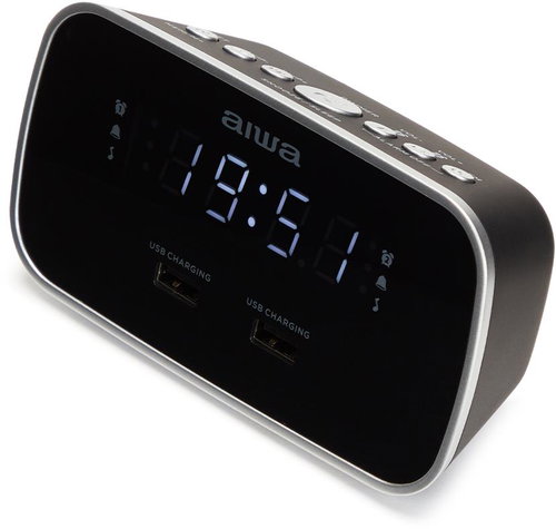 AIWA Radiobudík se dvěma nabíjecími porty USB - CRU-19BK - Radio Alarm Clock - Main image