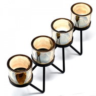 AWGigts - Metal Votive candle holder - for 4 candles - Zig Zag - Candlestick