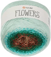 Axland Flowers 250 g - 318 modrá, zelená, hnědá - Yarn