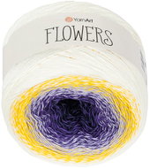 Axland Flowers 250 g - 307 bílá, žlutá, fialová - Yarn