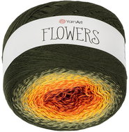 Axland Flowers 250 g - 302 zelená, oranžová - Yarn