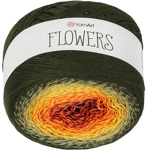 Axland Flowers 250 g – 302 green, orange - Yarn - Main image