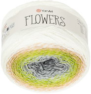Axland Flowers 250 g - 274 bílá, zelená, šedá - Yarn