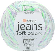 Axland Jeans Soft Colors 50 g - 6201 fialová, zelená, bílá - Yarn