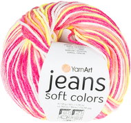 Axland Jeans Soft Colors 50 g - 6214 růžová, žlutá - Yarn