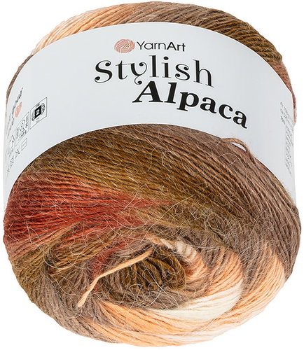 Axland Stylish Alpaca 150 g – 7701 brown, salmon - Yarn - Main image