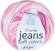 Axland Jeans Soft Colors 50 g - 6206 růžová, bílá - Yarn