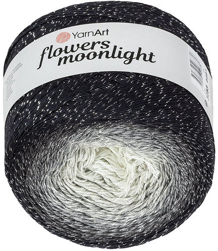 Axland Flowers Moonlight 260 g - 3253 černá, šedá - Yarn - Main image