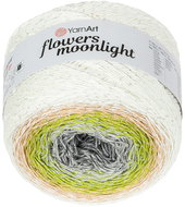 Axland Flowers Moonlight 260 g - 3274 bílá, zelená, šedá - Yarn