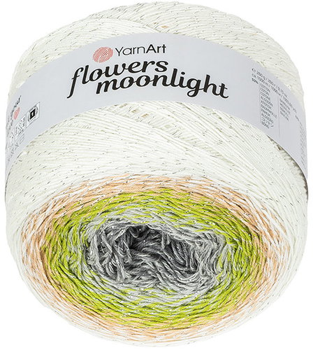 Axland Flowers Moonlight 260g - 3274 white, green, grey - Yarn - Main image