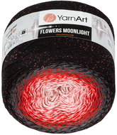Axland Flowers Moonlight 260 g - 3282 černá, červená - Yarn