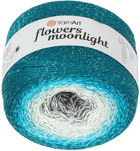 Axland Flowers Moonlight 260 g - 3289 modrá, šedá - Yarn - Main image