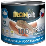 IRONpet Cat Trout (pstruh) 100 % Monoprotein, konzerva 200 g - Canned Food for Cats
