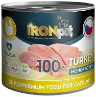 IRONpet Cat Turkey (krůta) 100 % Monoprotein, konzerva 200 g - Canned Food for Cats