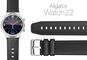 Aligator Watch 22mm Leather Strap, Black - Watch Strap