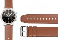 Watch Strap Aligator Watch 22mm Leather/Silicone Strap, Brown - Řemínek