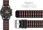 Aligator Watch 22mm Silicone Strap, Dual Red - Watch Strap