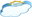 KX3166 LED Dimmable children's ceiling light, 30 W, blue cloud