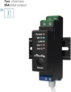 Shelly Pro 2PM, switching module 2x 16A on DIN rail, power metering, LAN, Wi-Fi, and Bluetooth -  WiFi Switch