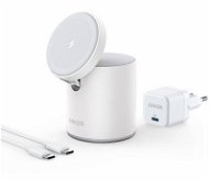 Anker PowerWave Mag-Go 2-in-1 Dock White - Charging Stand