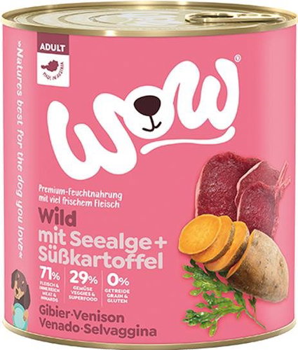 WOW Venison with sweet potatoes Adult 800g - Canned Dog Food - Main image