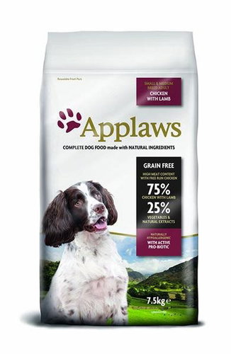 Applaws Adult Small & Medium Breed Chicken with Lamb 7,5kg - Dog Kibble - Main image
