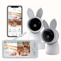 ARENTI 3MP/2K Wi-Fi Video Baby Monitor Kit with dual cameras and LCD Screen - IP kamera