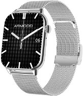 ARMODD Prime strieborná, kovový + silikónový remienok - Smart hodinky