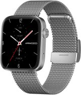 ARMODD Squarz 11 Pro strieborné s kovovým remienkom + silikónový remienok - Smart hodinky