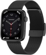 ARMODD Squarz 11 Pro čierne s čiernym koženým remienkom + silikónový remienok - Smart hodinky