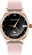 ARMODD Candywatch Crystal 2 zlaté s ružovým remienkom - Smart hodinky