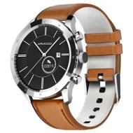 ARMODD Silentwatch 4 Lite, Silver with Brown Leather Strap + Silicone Strap - Smart Watch