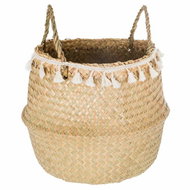 Atmosphera Natural toy basket with tassels, 31 × 27 cm - Storage Box