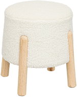 Atmosphera Lamb stool with pine legs, 41 × 35 × 41,5 cm - Ottoman