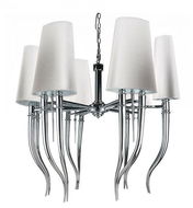 AZ1389 Azzardo -  DIABLO Chandelier on Chain 12xE14/11W/230V White - Chandelier